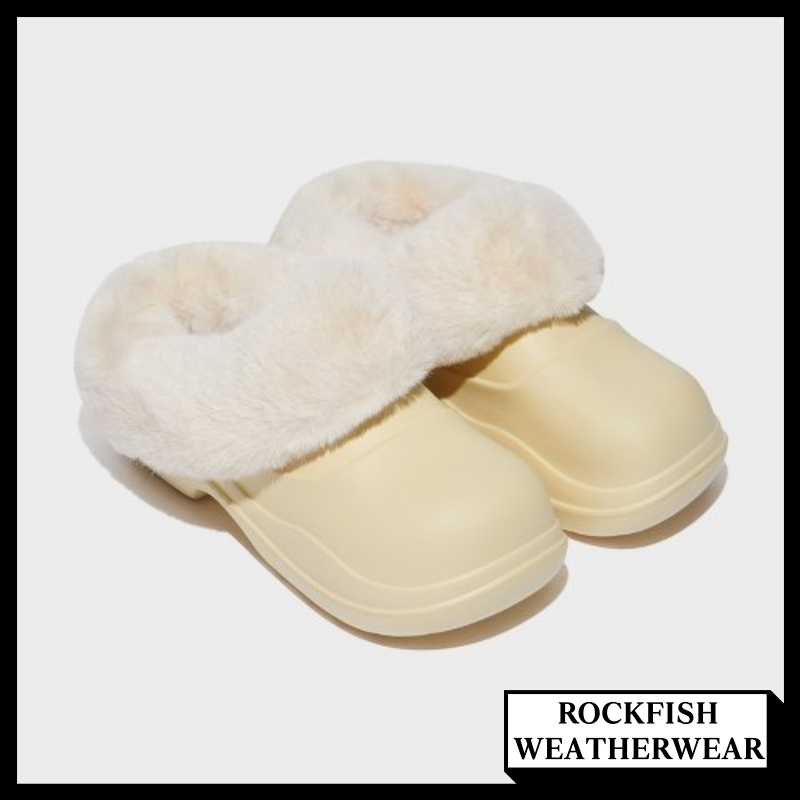 ROCKFISH WEATHERWEAR HAYDEN FUR COLLAR CLOG shipping from korea