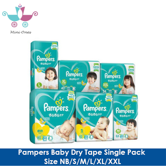 [Made in Japan] Pampers Baby Dry Tape Single pack (NB/S/M/L/XL/XXL) Japan Shopee Singapore