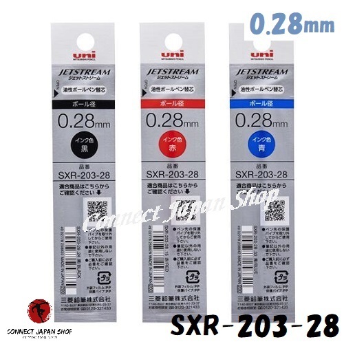 Uni JETSTREAM 0.28mm Refill Ink for Jetstream EDGE SXR-203-28 Choose ...