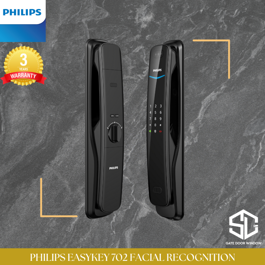 Philips EasyKey 5100K Rim Smart Gate Digital Lock [3 YEARS WARRANTY ...