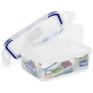 LOCK & LOCK Airtight Rectangular Food Storage Container with Removable  Divider 18.60-oz / 2.32-cup