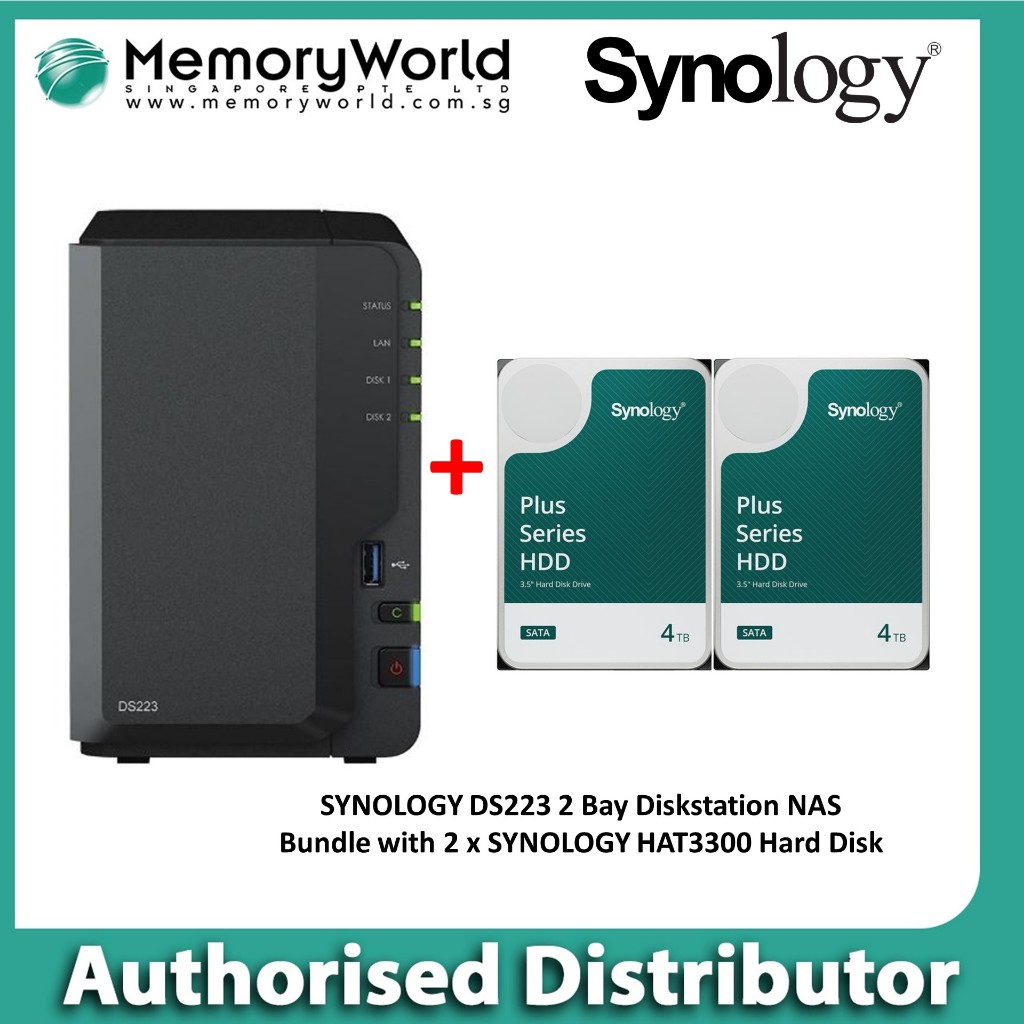 Synology 2-bay DiskStation DS223 (Diskless) 