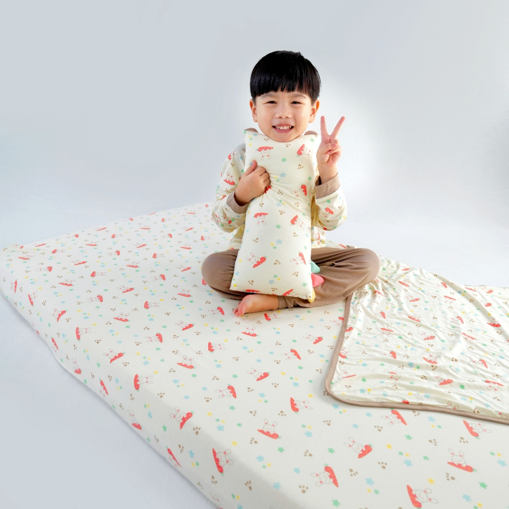Ne Kids Bamboo Baby Toddler Children Mattress Cover Rabbit Carrots and Solid Color Shopee Singapore