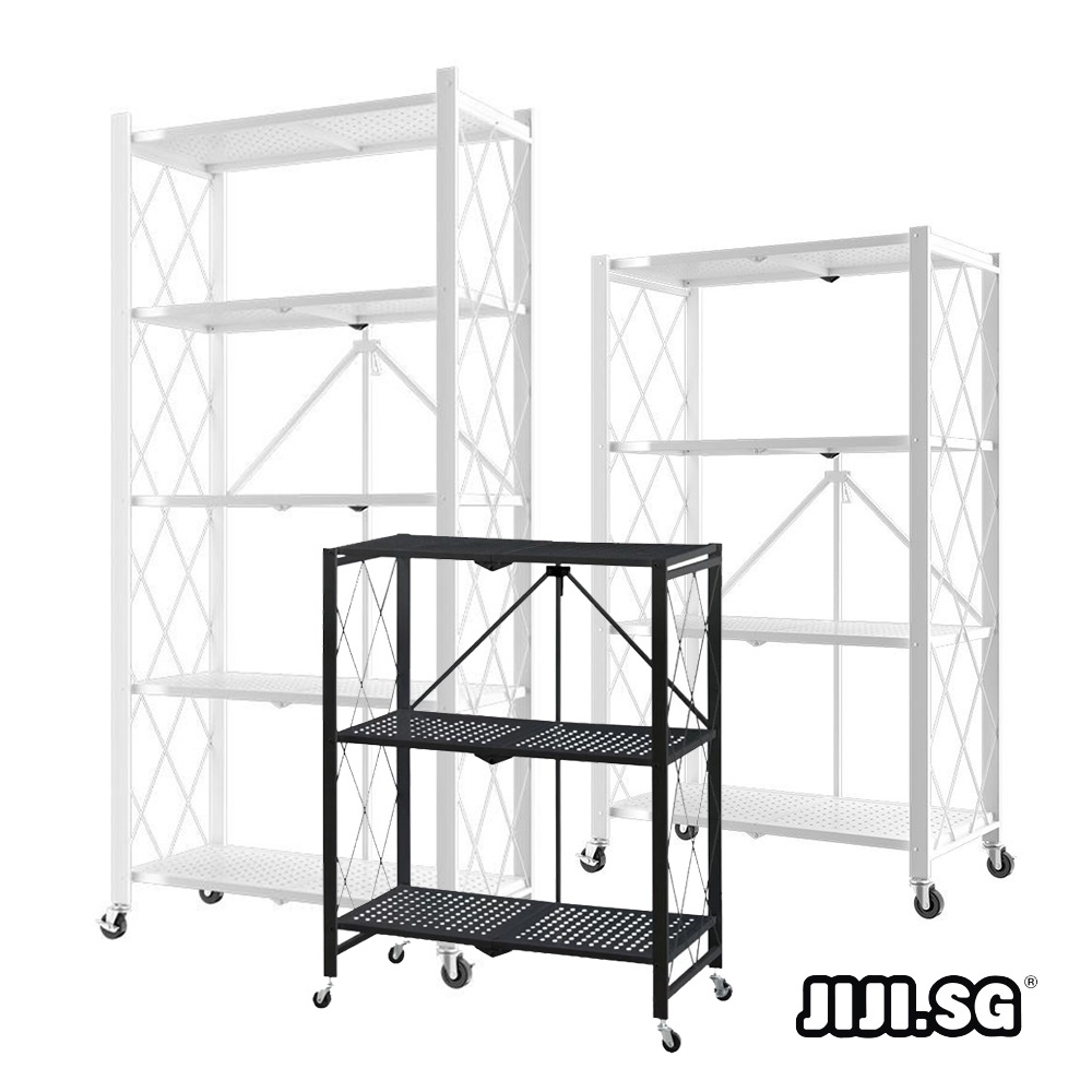 (JIJI SG) CAMILLE Folding Storage Metal Storage Kitchen Rack | Shopee ...