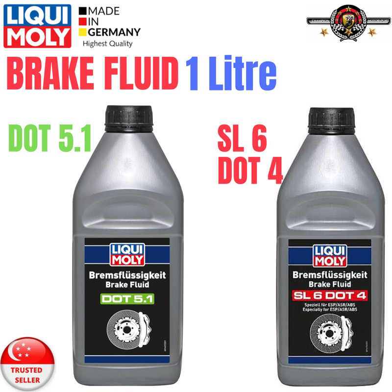 Liqui Moly Brake Fluid Dot 5.1 / Brake Fluid SL6 Dot 4 (1 Litre) Shopee Singapore