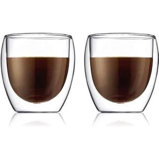 Mini Bodum Double Wall Glass Design Espresso Cup Anti-Scald Handle