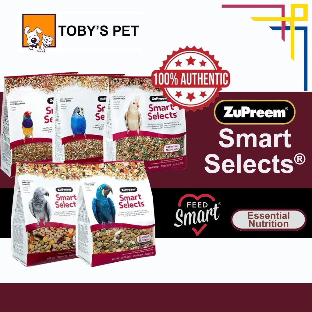 Zupreem Smart Select (Bird Type: Very Small Bird / Small Bird / Medium ...
