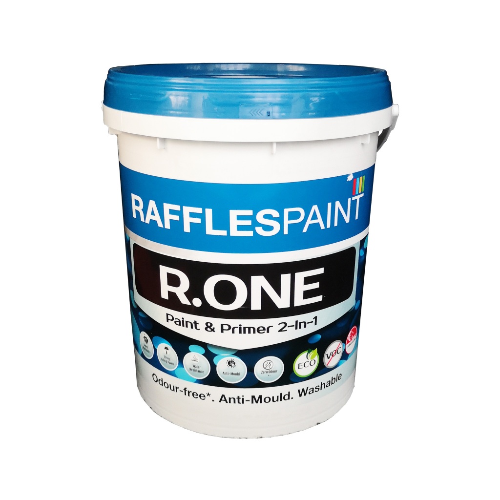 Raffles Paint R.One Paint & Primer 2-in-1 Soft Sheen Water-Based ...