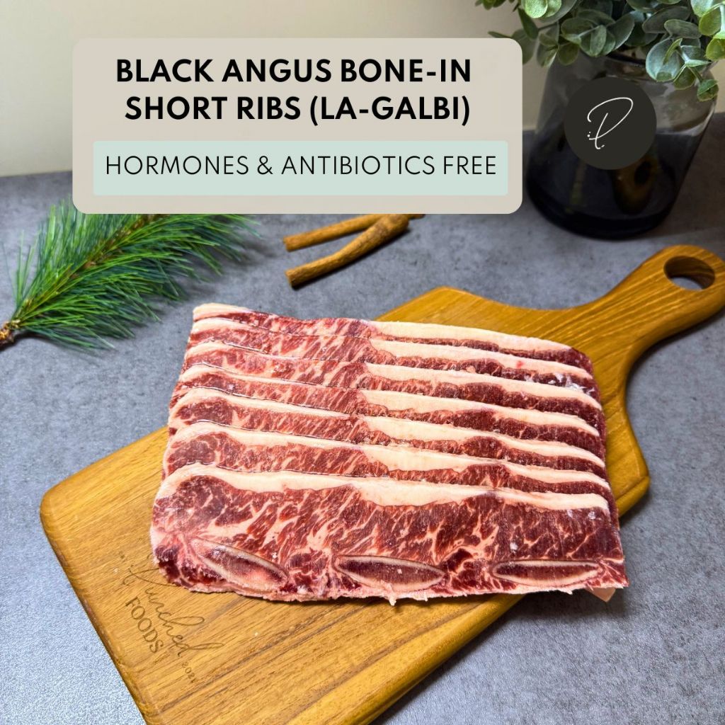 Punched Foods Black Angus Beef Short Ribs Bone-In, La Galbi 500G (Halal ...