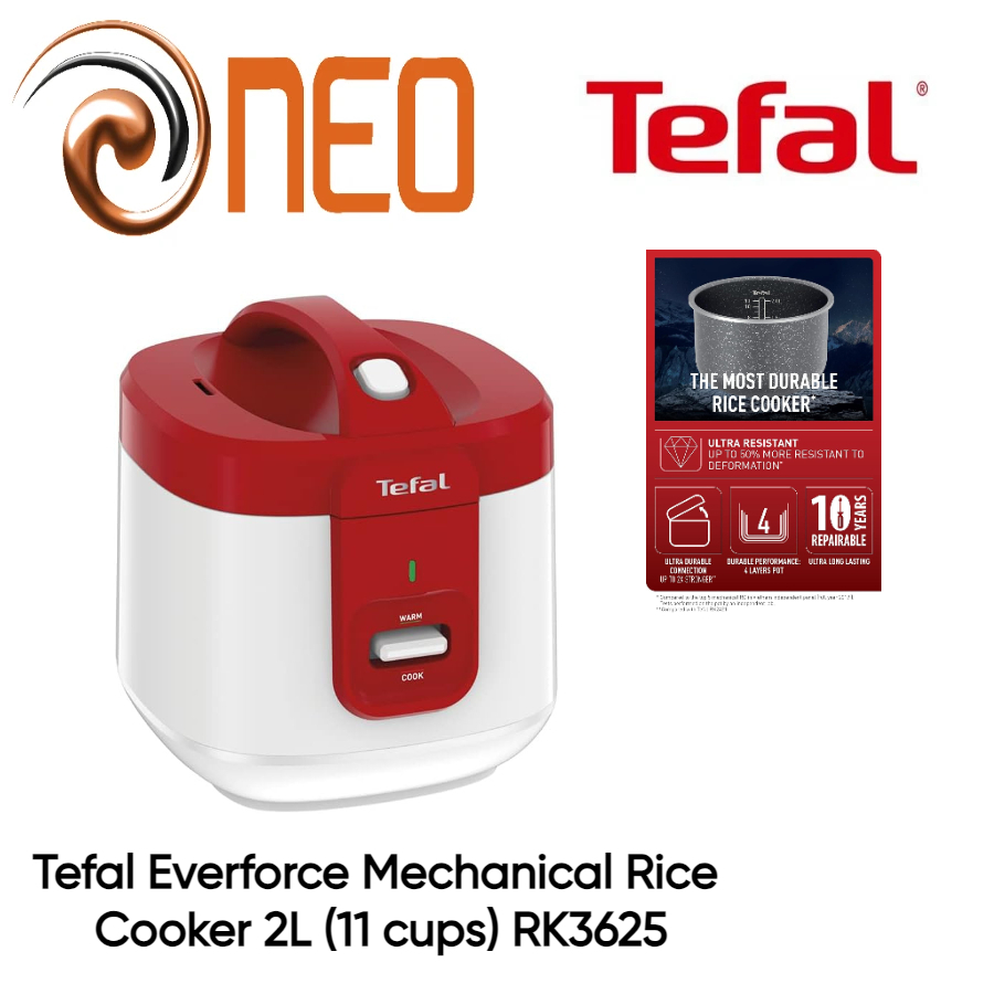 Tefal RK3625 Everforce Mechanical Rice Cooker 2L (11 cups) 2 YEARS