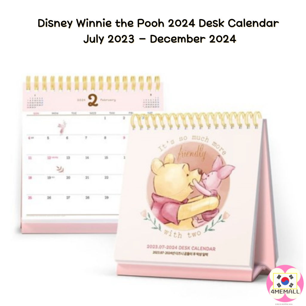 Disney Winnie the Pooh 2024 Desk Calendar (18 Months) Available July