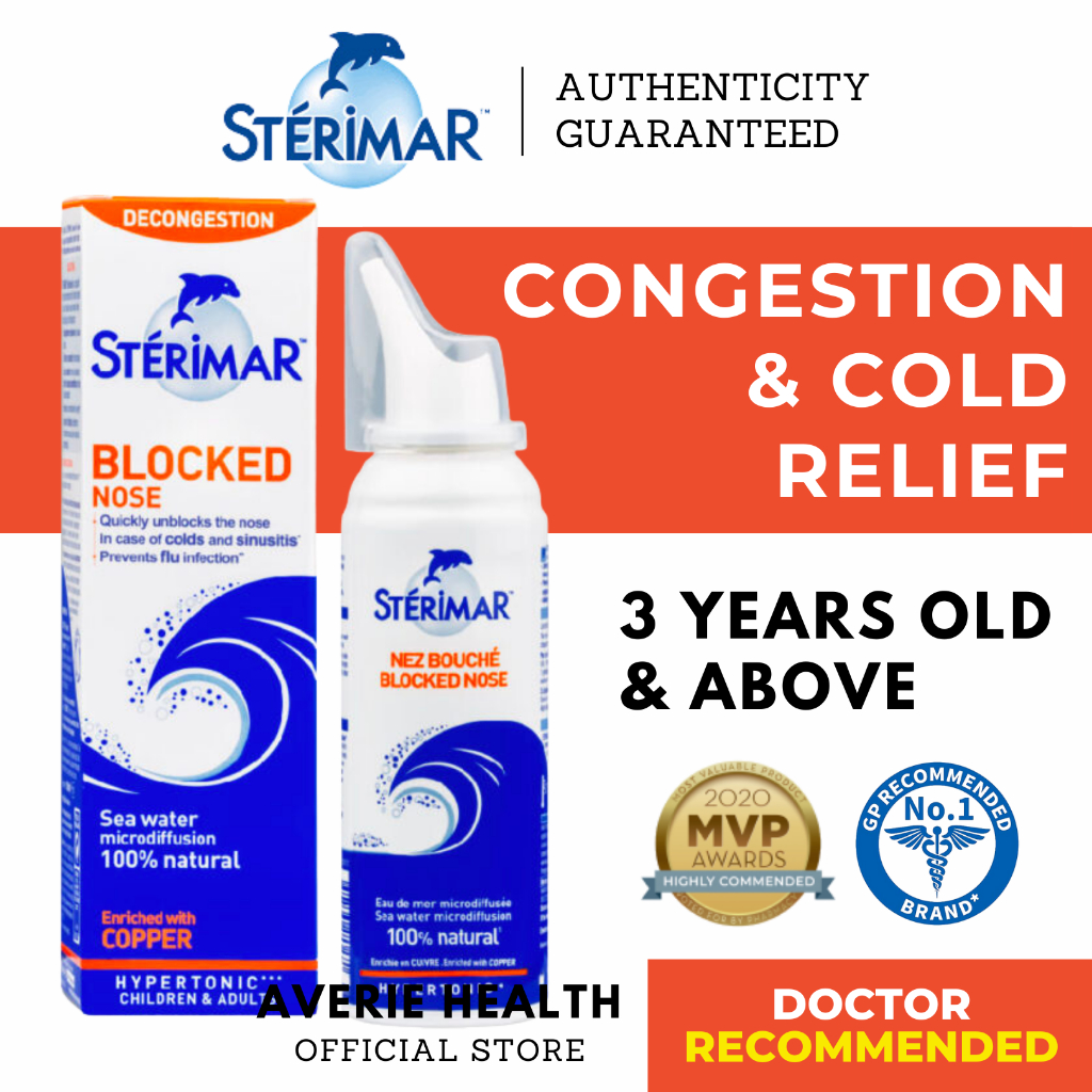 Sterimar Blocked Nose Hypertonic Nasal Spray 100ml | Congestion, Cold ...