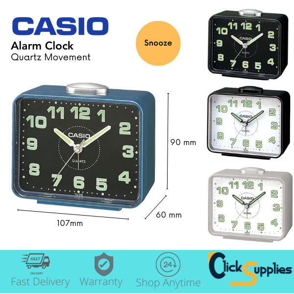 Casio Alarm Clock Quartz movement with Snooze Function Large Display