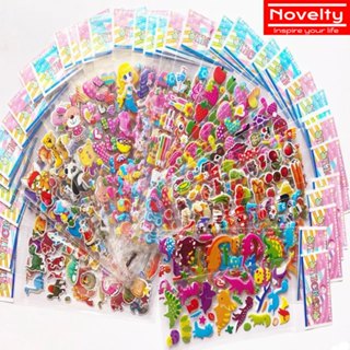 2 sheets 3D Baby Bubble Stickers Sheet Cartoon Bubble Stickers Kids Boys  Girls DIY Toy Cute Puffy Stickers Children Gift Toys