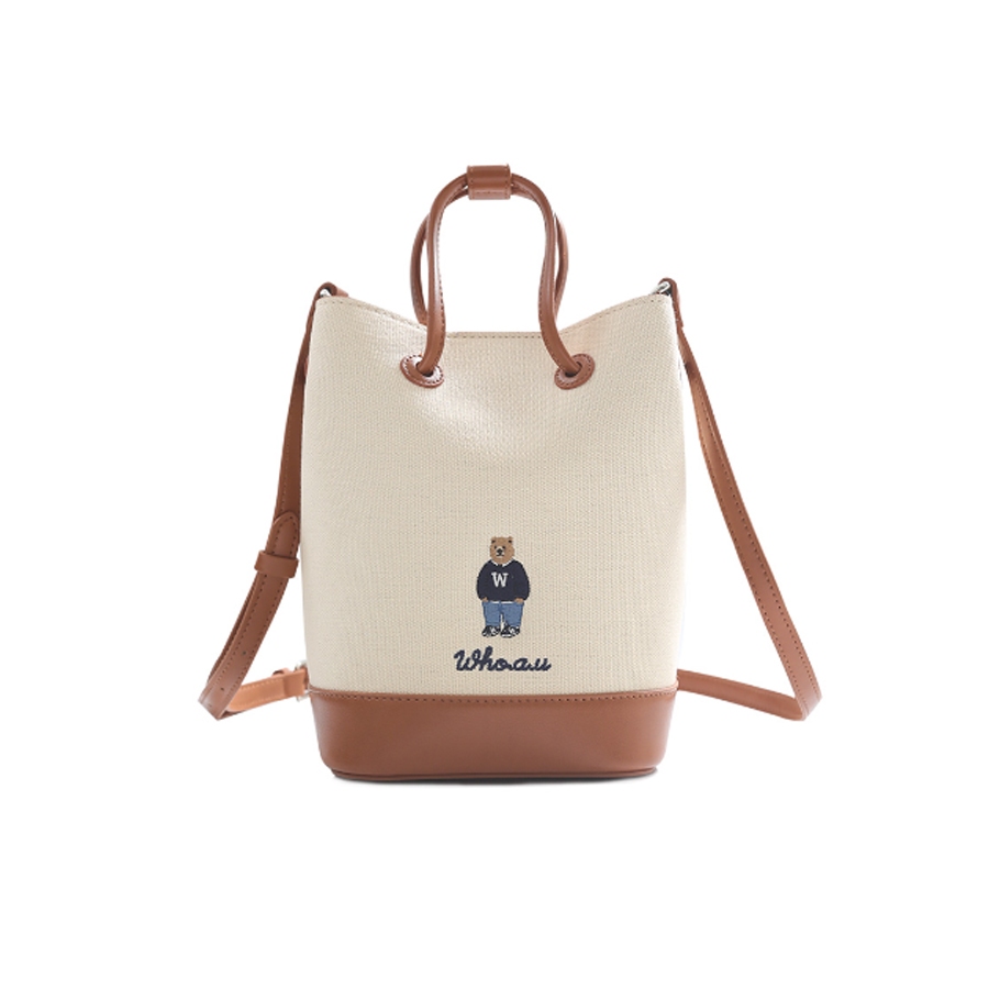 WHO.A.Uの Steve Canvas Square Bucket Bag / WHBGD4911A sg-11134207-7rbls-lnmqzhsglcb08f