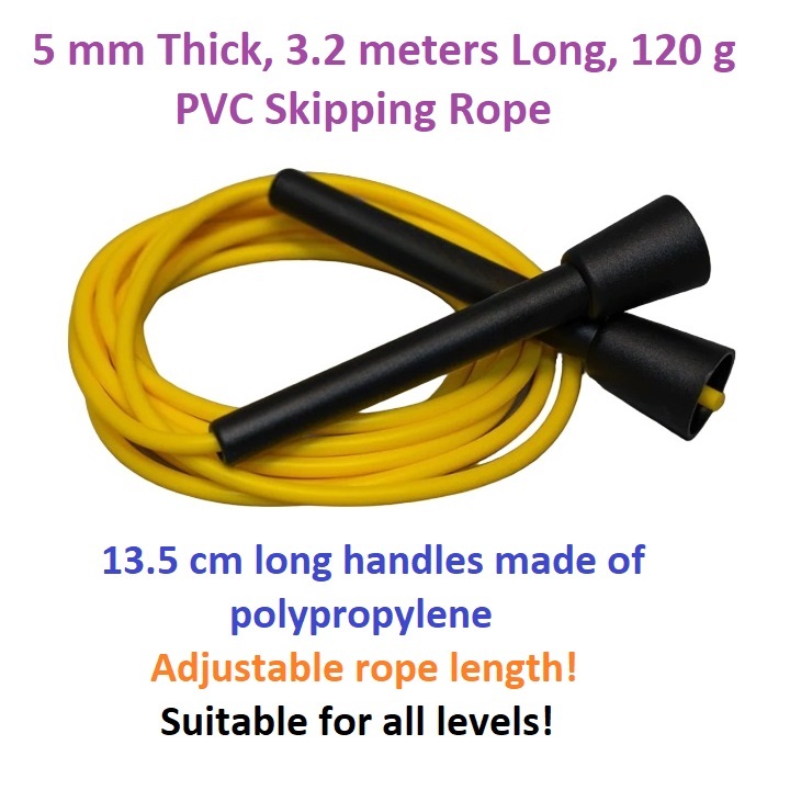Adjustable 3.2 Meters 120g Speed PVC Skipping Jump Rope for Muay Thai