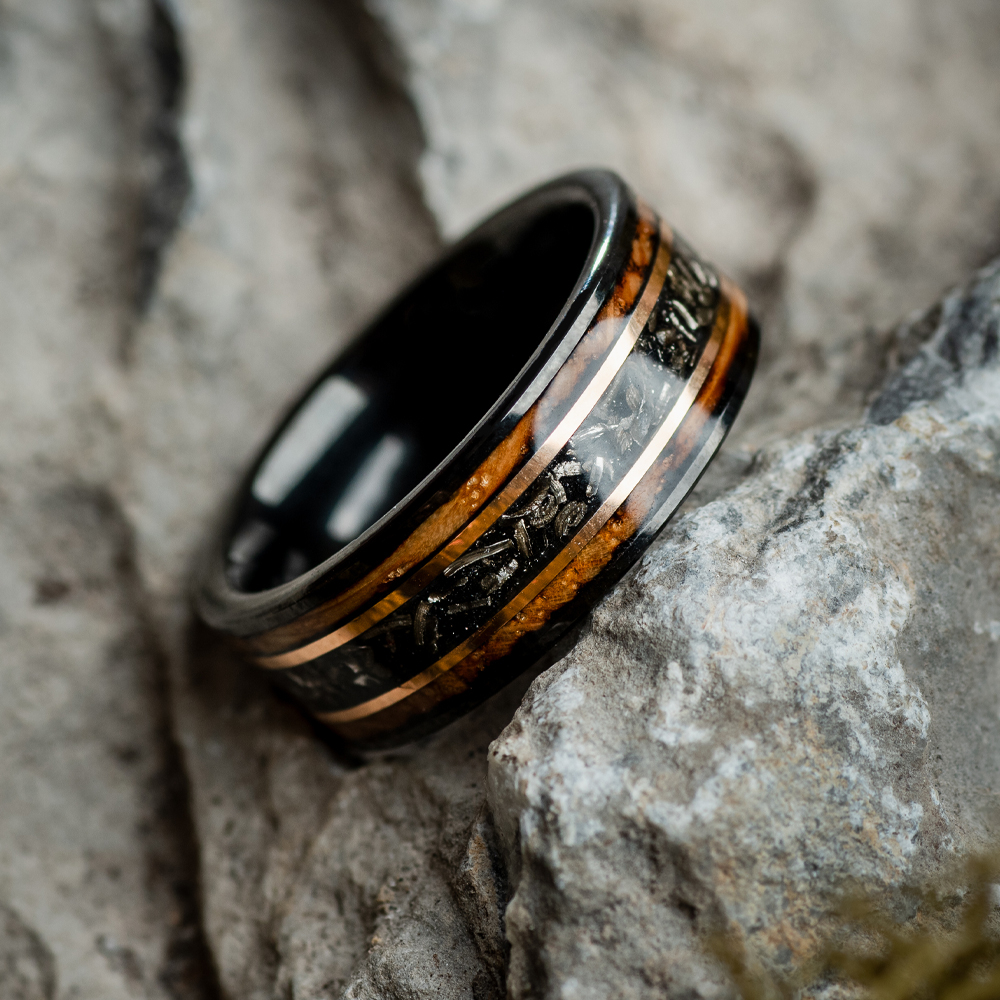 Genuine on sale meteorite ring