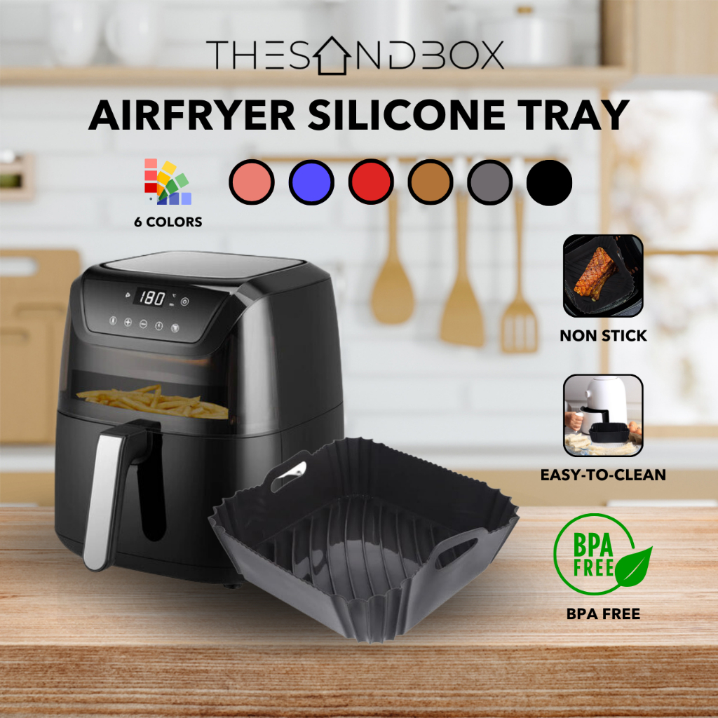 AirFryer Silicone Round Square Replacement Liner 18x18cm BPA Free Non Stick Heat Resistant Design Easy to Clean Shopee Singapore