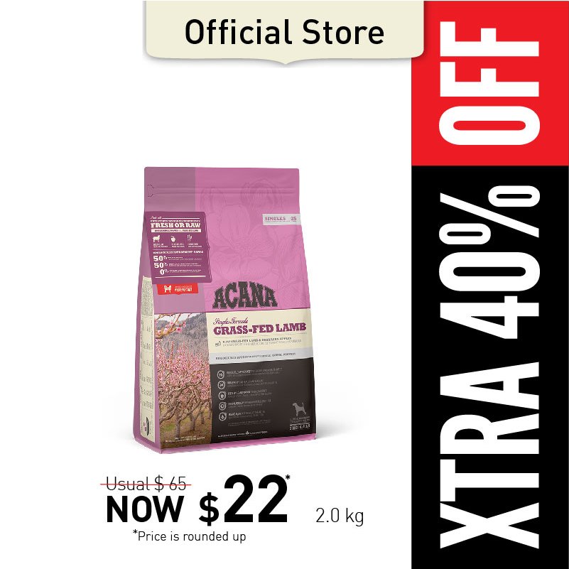 Xtra 40 OFF ACANA GrassFed Lamb Dog food (Expiry date 24 May'24