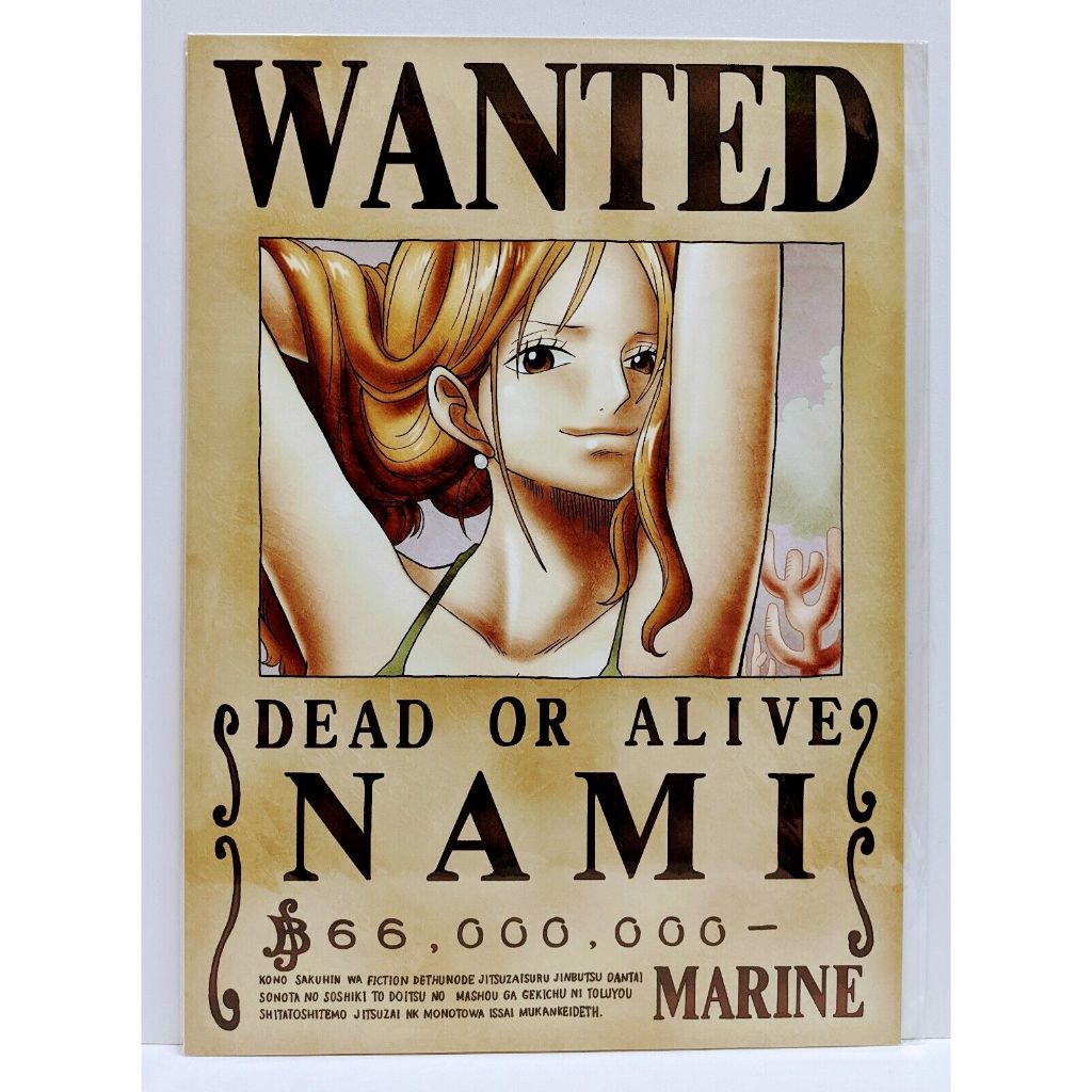 ONE PIECE WANTED POSTER NAMI OFFICIAL MUGIWARA STORE BRAND NEW | Shopee ...