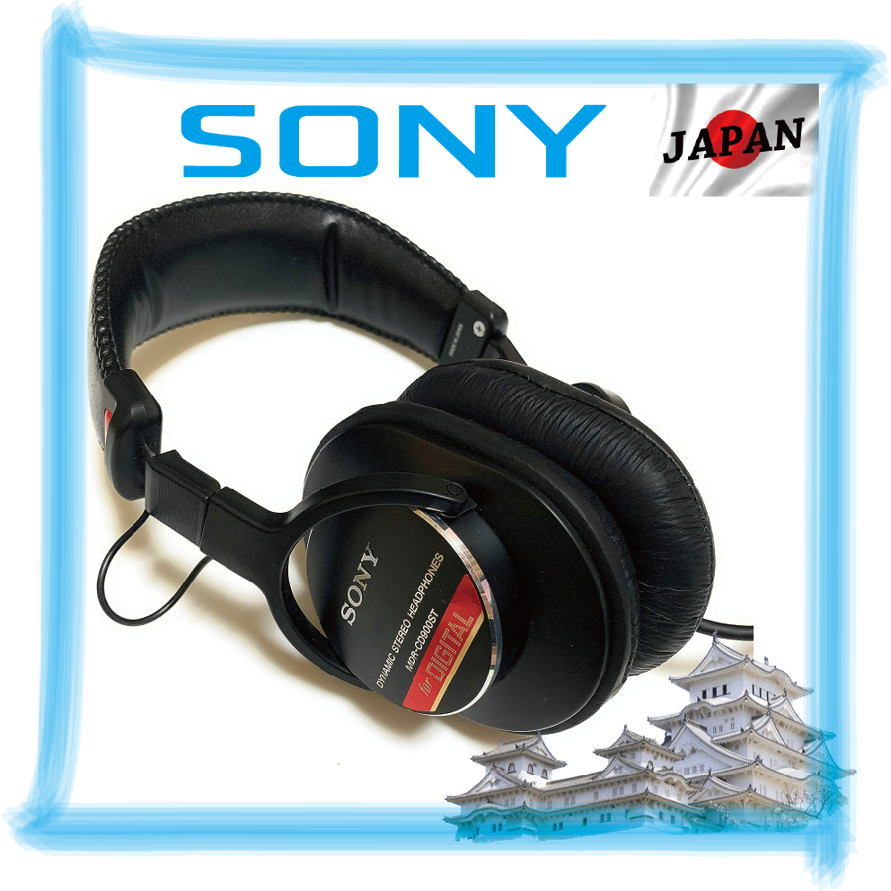 132【🔴JAPAN】SONY wired closed studio monitor headphones black