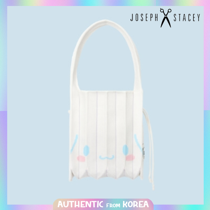 トートバッグ [JOSEPH&STACEY] LUCKY PLEATS KNIT XL CINNAMOROLL CREAM WHITE d8e3ac16a1ba77f47abc80cef734ae
