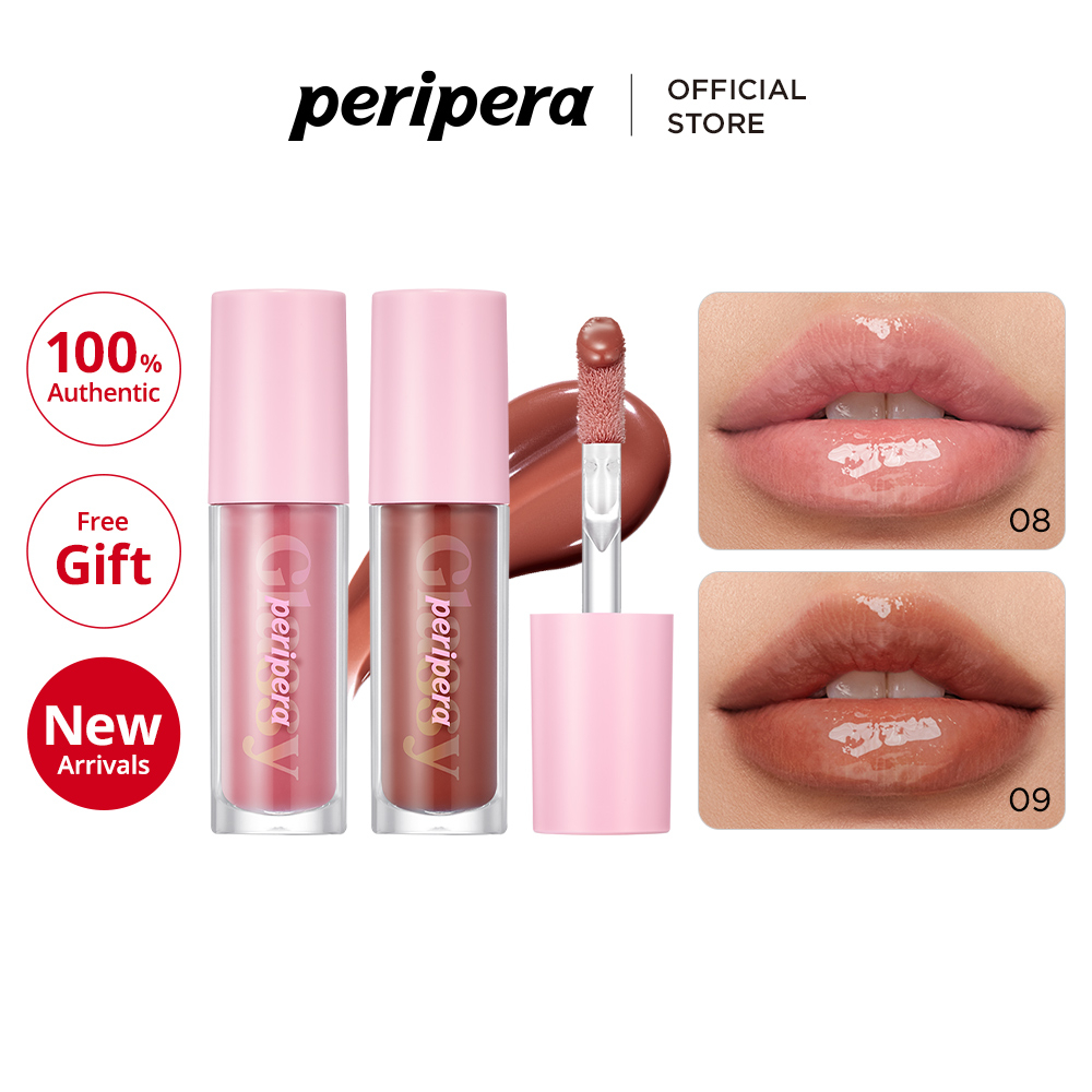 [PERIPERA] [NEW COLOR] Ink Glasting Lip Gloss 4.5ml (Lip plump, Nonsticky, Bigsize tip, Vegan