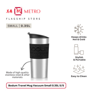 Bodum 11068-01 Vacuum Travel Mug, 0.35 L - Small, Black