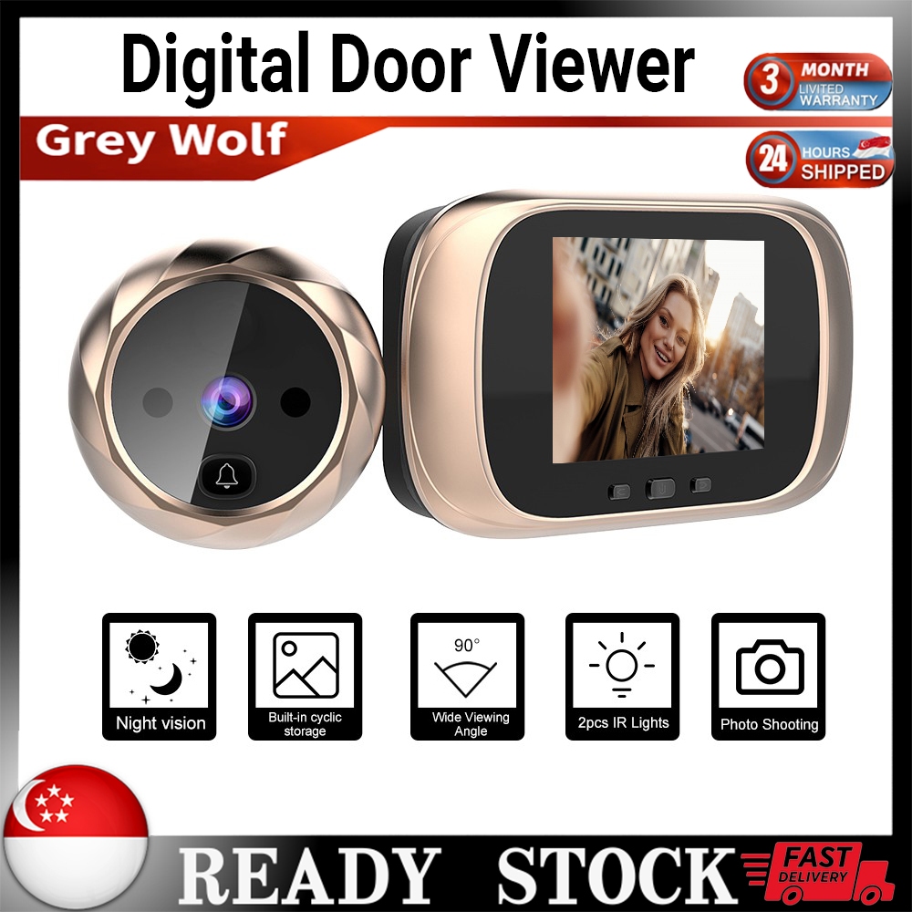 【SG STOCK】Doorbell LCD Door bell camera Smart Video Doorbell Digital Door Viewer New Door Bell