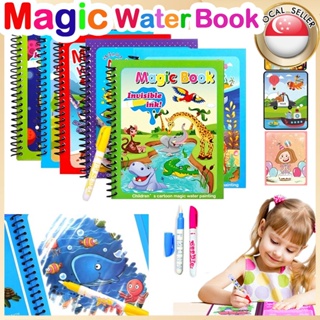 Portable Children Watercolor Painting Book 12/20Sheets Gouache Graffiti  Picture 1 Pen Coloring Water Drawing Books Set Kids Toys