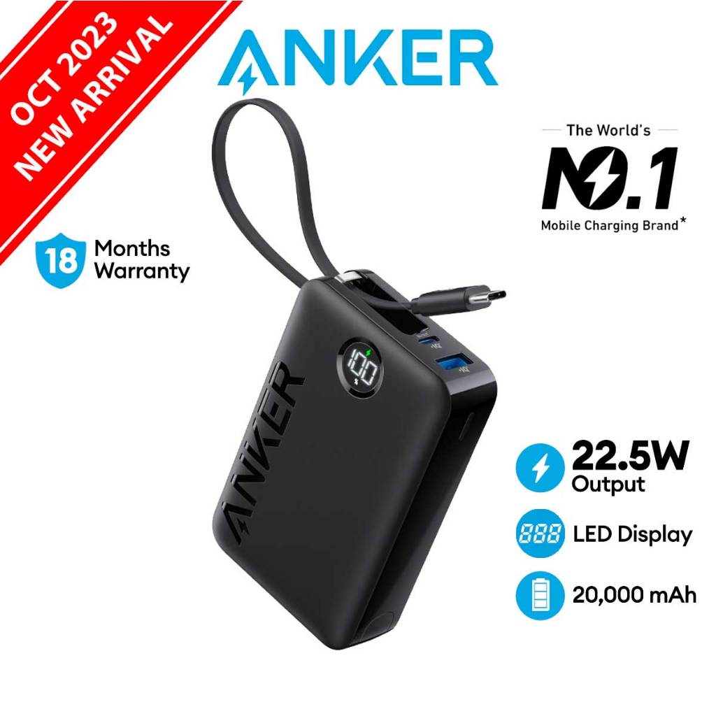 Anker Portable Charger, 347 Power Bank (PowerCore 40K), 40,000mAh 30W Battery  Pack with USB-C High-Speed Charging, for MacBook, iPhone, Samsung Galaxy,  iPad, and More 