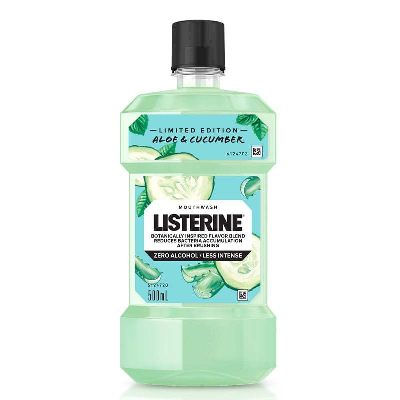 LISTERINE Limited Edition Mouthwash Aloe And Cucumber 500ml Shopee