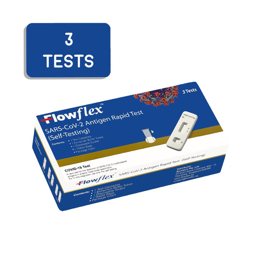 [Exp June 2026] FlowFlex™ COVID19 ART Antigen Rapid Test Kit (3 tests
