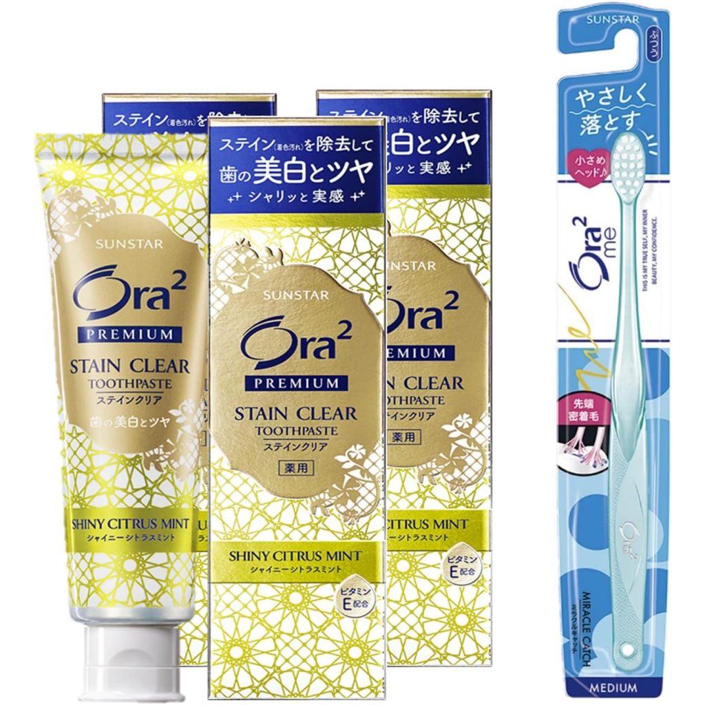 【JP】Ora2 Premium Stain Clear Toothpaste, Shiny Citrus Mint, Whitening ...