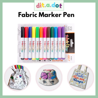 8pcs Clothes Textile Paint Pens Oil-Based Permanent Waterproof Fabric  Markers for DIY Craft Glass Fabric Rock T-shirt 