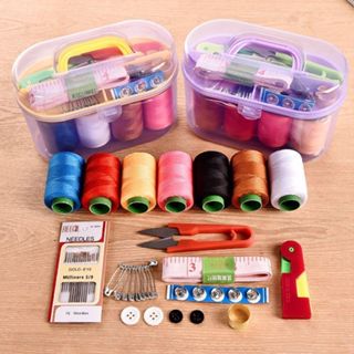 1set Portable Sewing Kit, Thread Scissors Needle Thimble Tape Measure, Sewing  Repair Kit For Beginner