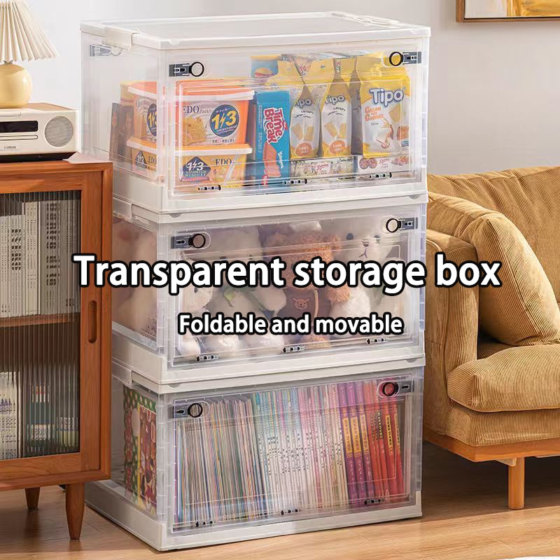 [SG Stock] Transparent plastic clothing storage box, book toy sorting