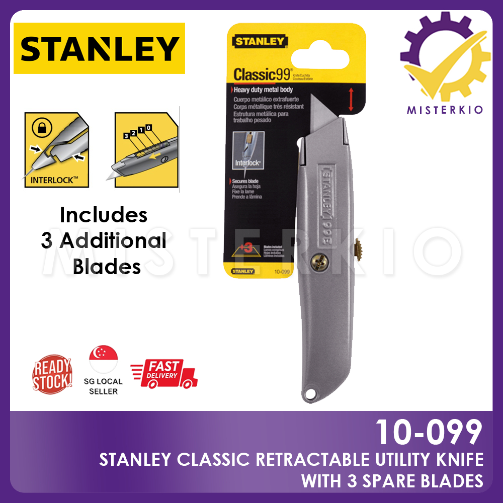 Stanley Retractable Trimming Utility Knife, Includes 3 blades, Pen