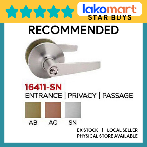 NELON Tubular Lever Handle Bedroom Office Door Lock (16411 Series ...