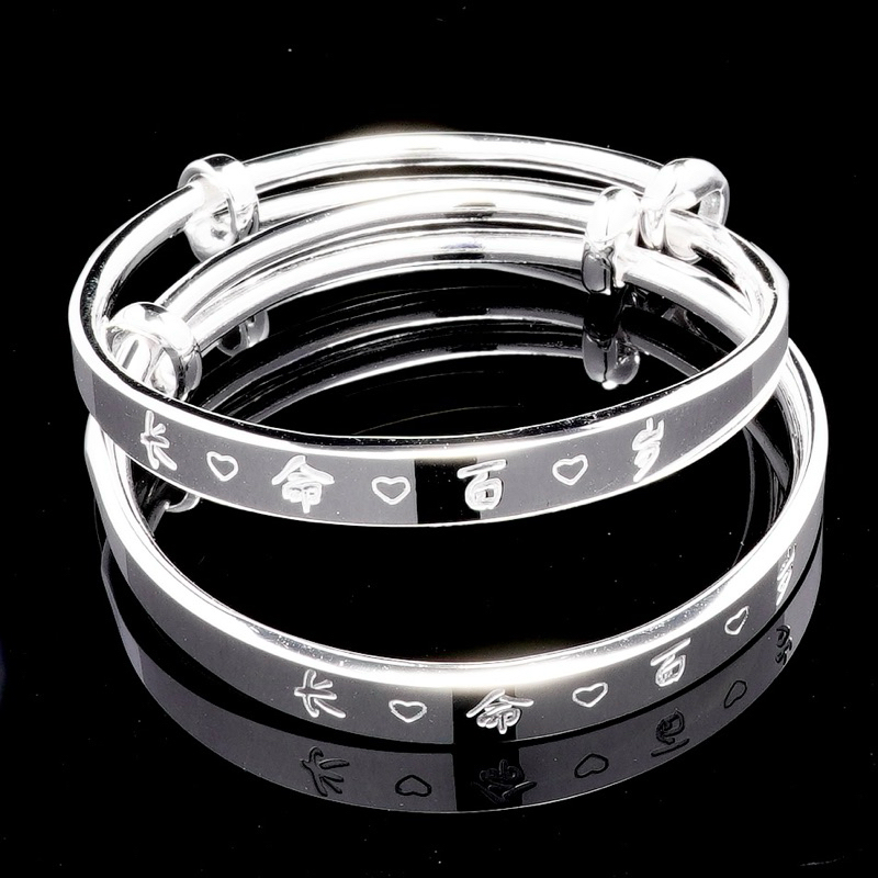 SG SHOP」Premium S999 Pure Silver Bangle（Adjustable）高品质S999纯