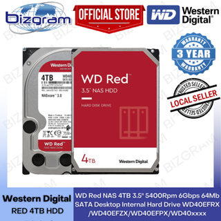  Western Digital 4TB WD Red Plus NAS Internal Hard Drive HDD -  5400 RPM, SATA 6 Gb/s, CMR, 64 MB Cache, 3.5 - WD40EFRX : Electronics