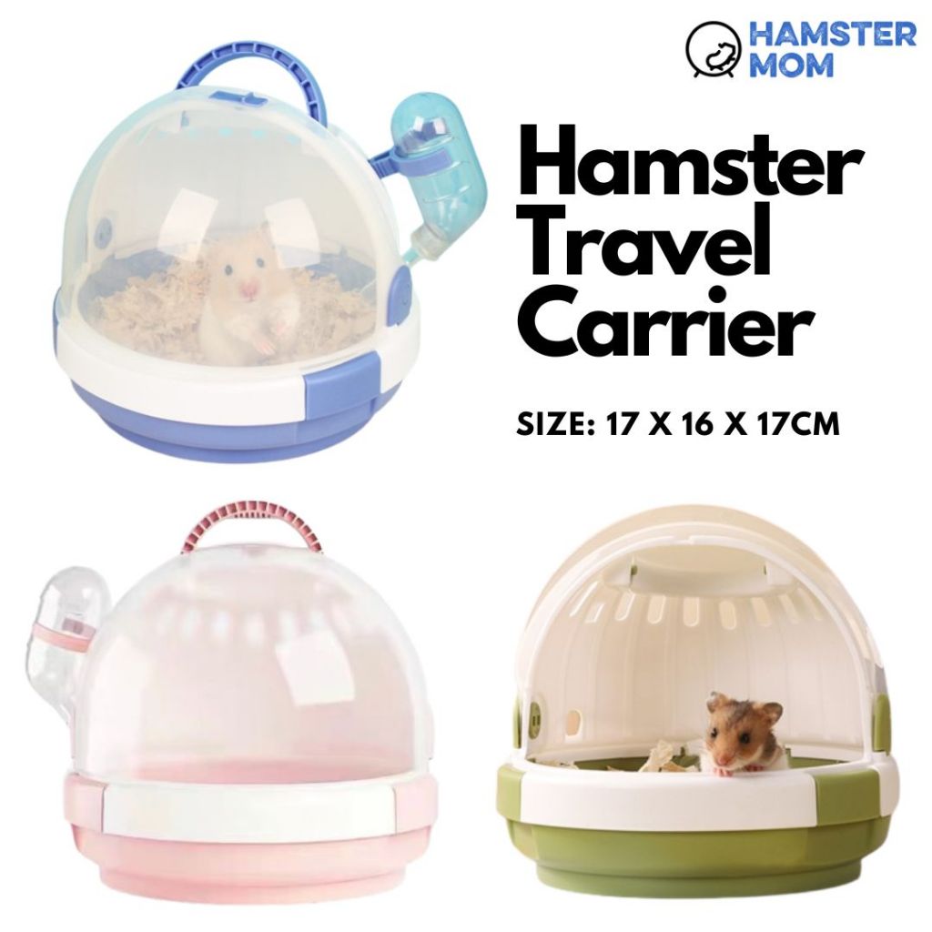 Local Stock Carno UFO Hamster Pet Carrier Portable Travel Cage with Water Bottle Shopee Singapore