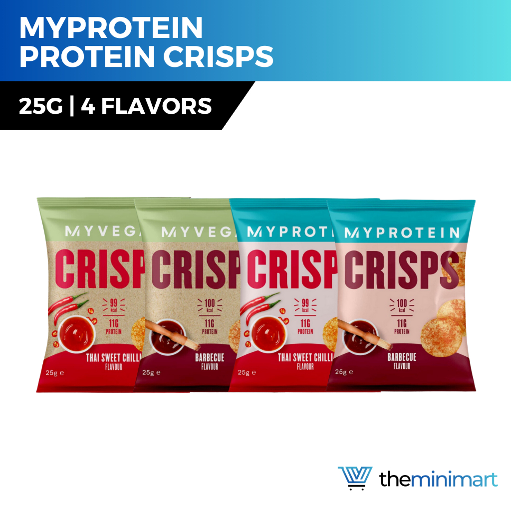 Myprotein Vegan Protein Crisps 25g - BBQ, Thai Sweet Chili, Nutritious ...