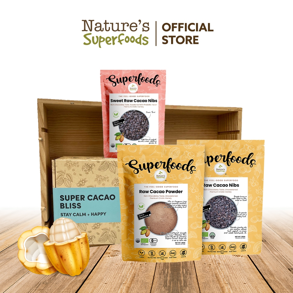 [Gift Set] Nature's Superfoods Organic Raw Cacao Bliss Gift: Cacao ...