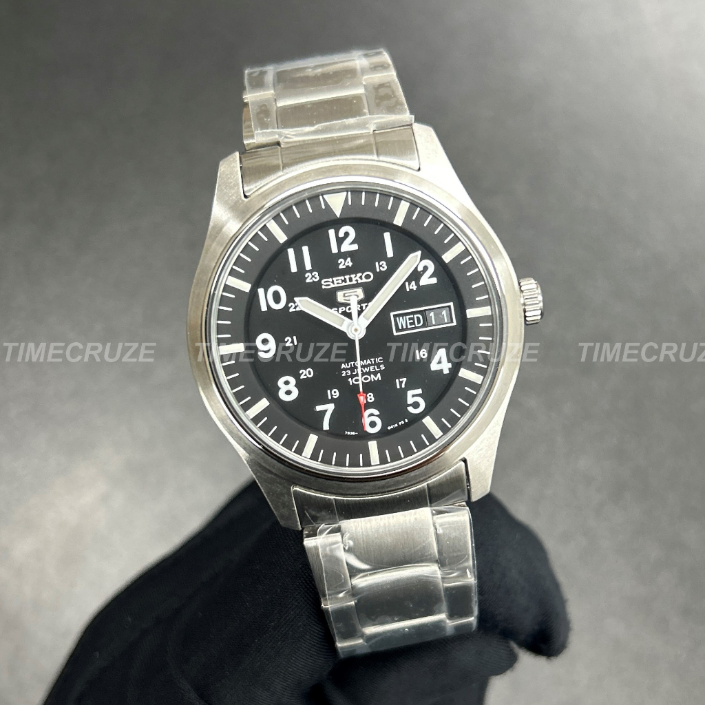 Time Cruze Seiko 5 Sports SNZG13K1 Automatic 23 Jewels 100M Stainless Steel Black Dial Men Watch SNZG13 SNZG13K Shopee Singapore