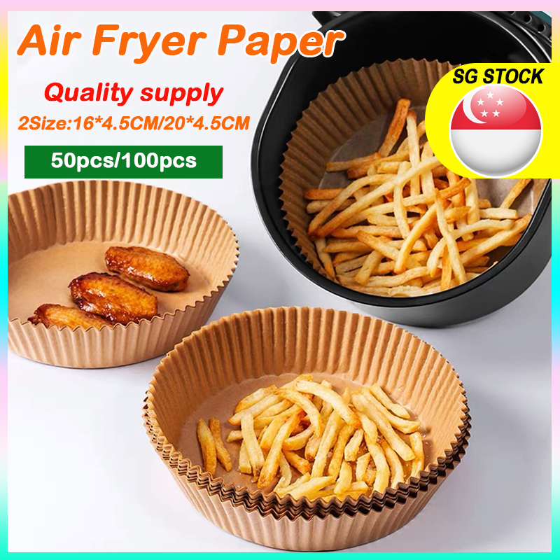 🇸🇬【SG stock】Air Fryer Paper Tray Disposable Parchment Paper Air Fryer ...