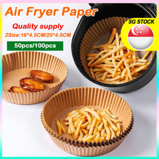 Air Fryer Parchment Paper, Air Fryer Liners Unbleached Air Fryer Filter  Paper Square Perforated Parchment Paper Bamboo Steamer Papers for Air Fryer  and Steaming Basket 