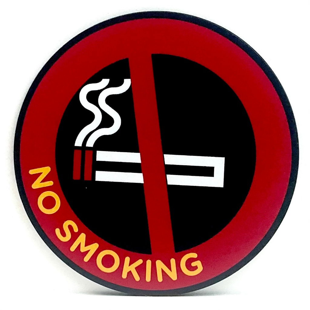 NO SMOKING SIGN/SIGNAGE | 150mm( Diameter ) | BEWARE SIGN, NOTICE SIGN ...