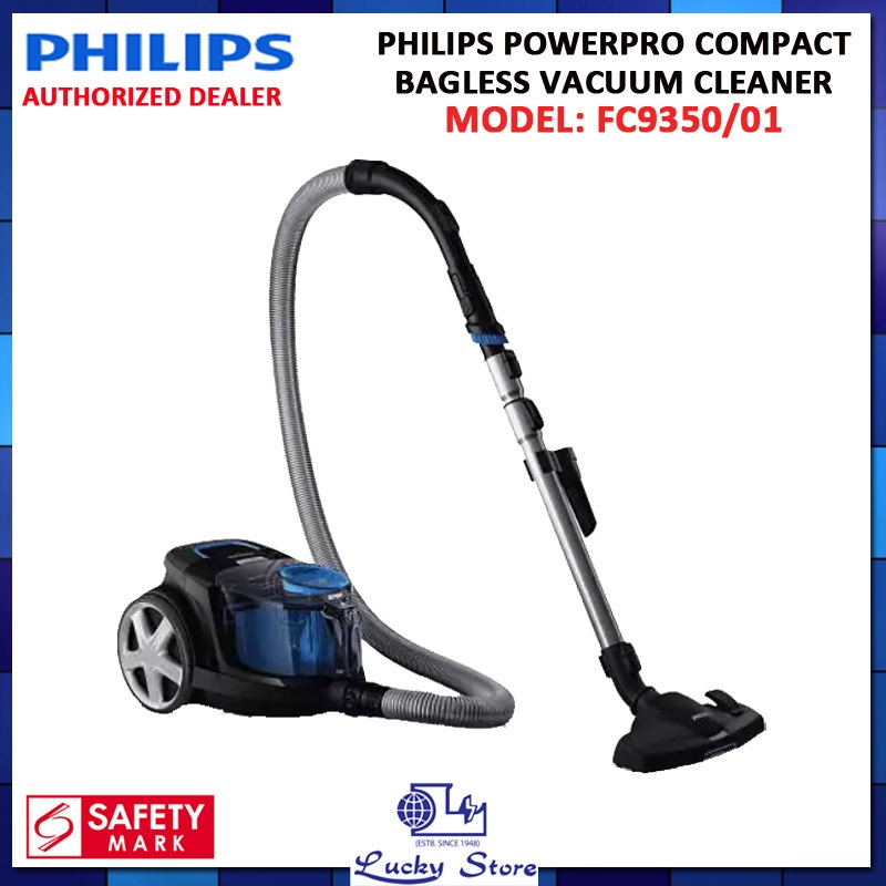 PHILIPS FC9350/01 POWERPRO COMPACT BAGLESS VACUUM CLEANER, POWERCYCLONE ...