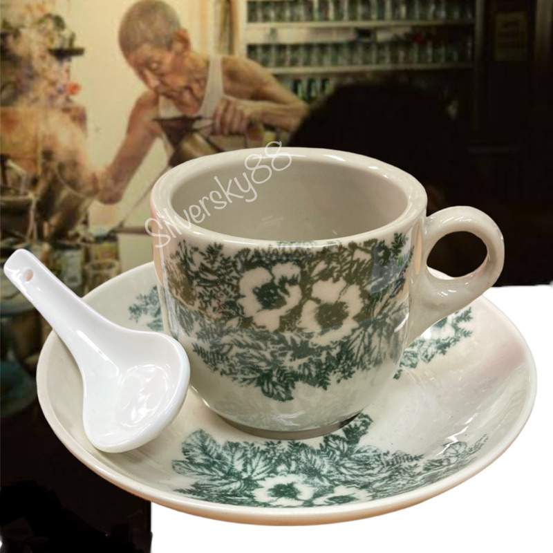 Traditional Coffee Cups Old school vintage design kopitiam Nanyang ...